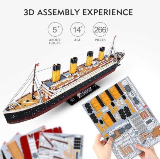 تفصيلي ڊيزائن پيپر Jigsaw DIY اسٽيڊيم 3D پزل ماڊل